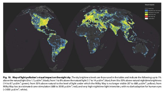 Fonte: World Atlas of Artificial Night Sky Brightness
