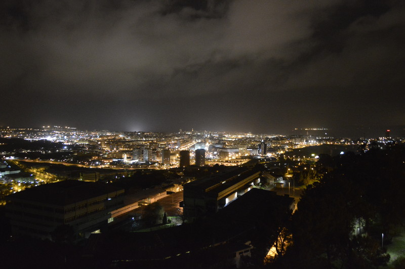 Contaminación luminosa na Coruña. Foto: Daniel Ríos Meizoso.