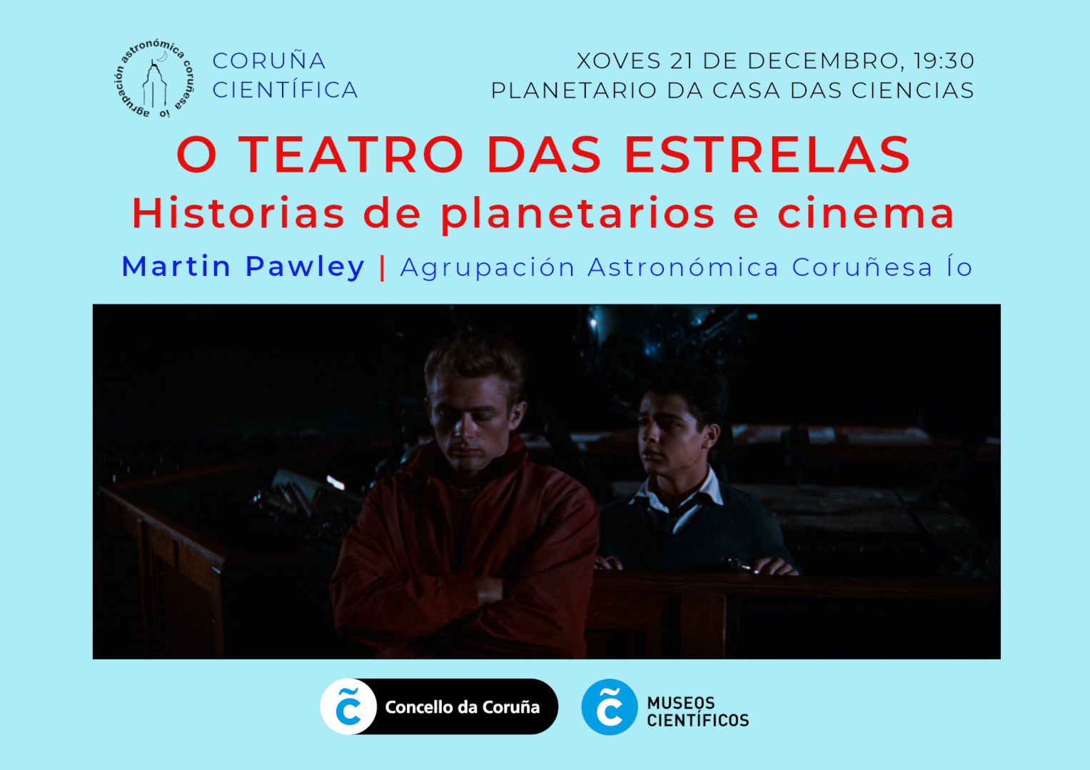 A Agrupación Ío organiza a charla "O teatro das estrelas. Historias de planetarios e cinema"
